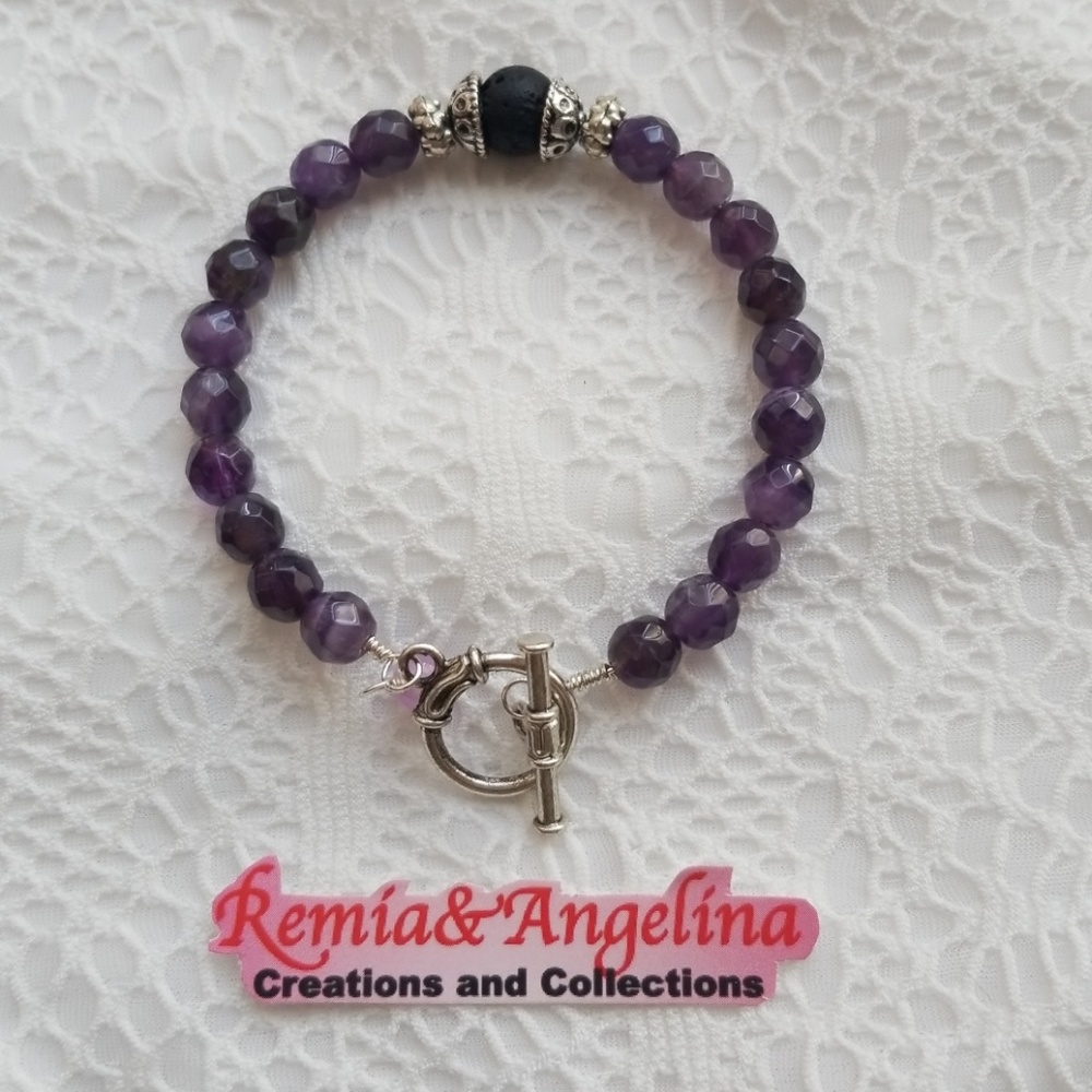 NEW Handmade Amethyst Bangle Bracelet